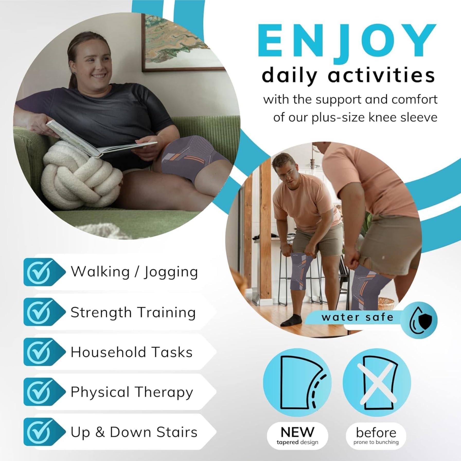 acturaa acturaa Nylon Xxxl Knee Cap For Women & Men|Xxxl Knee Support|3Xl Knee Cap |Knee Cap For Obese Women & Men|Xxxl Knee Band-1 Piece