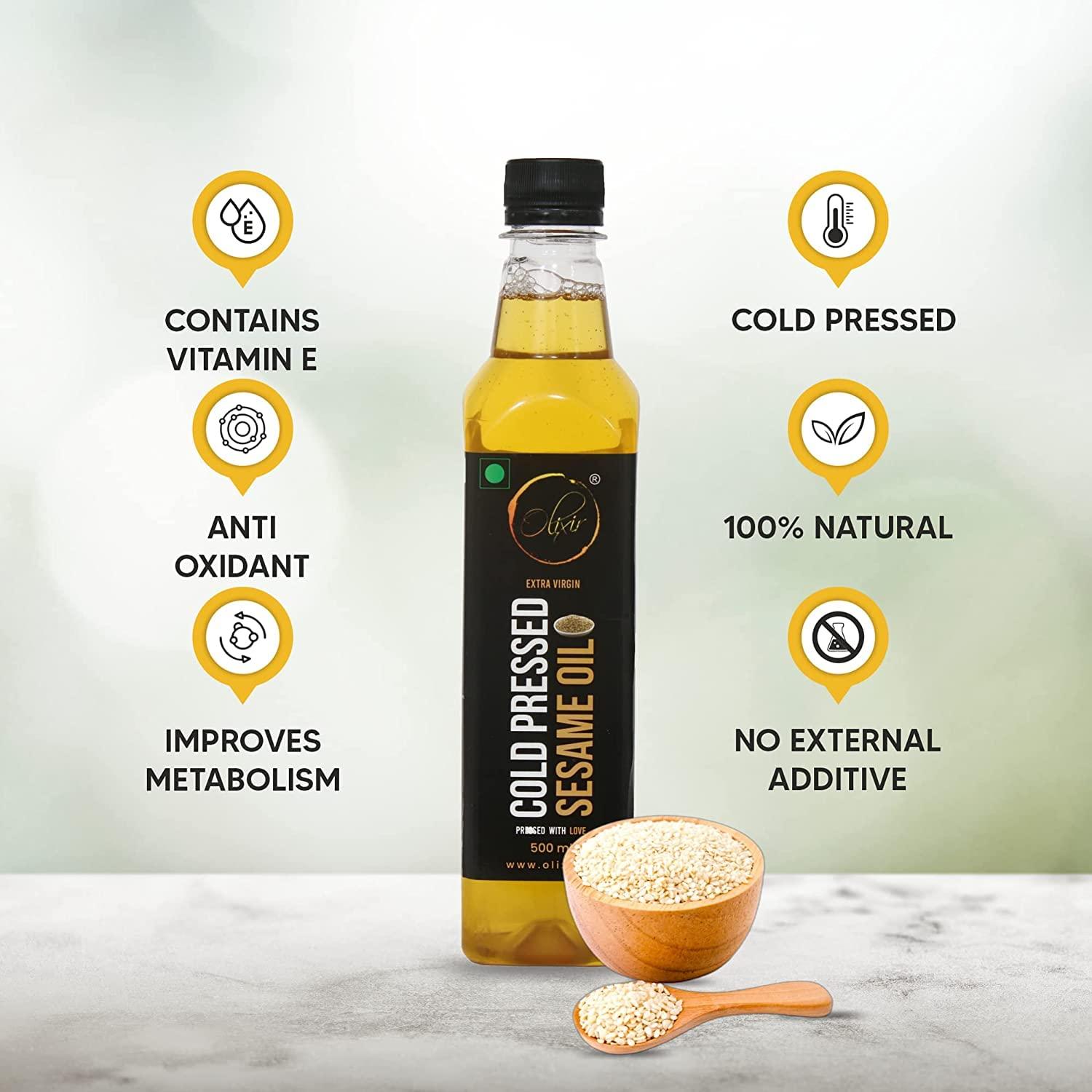 Olixir Olixir Cold Pressed Sesame Oil (500ml - Pack 2)