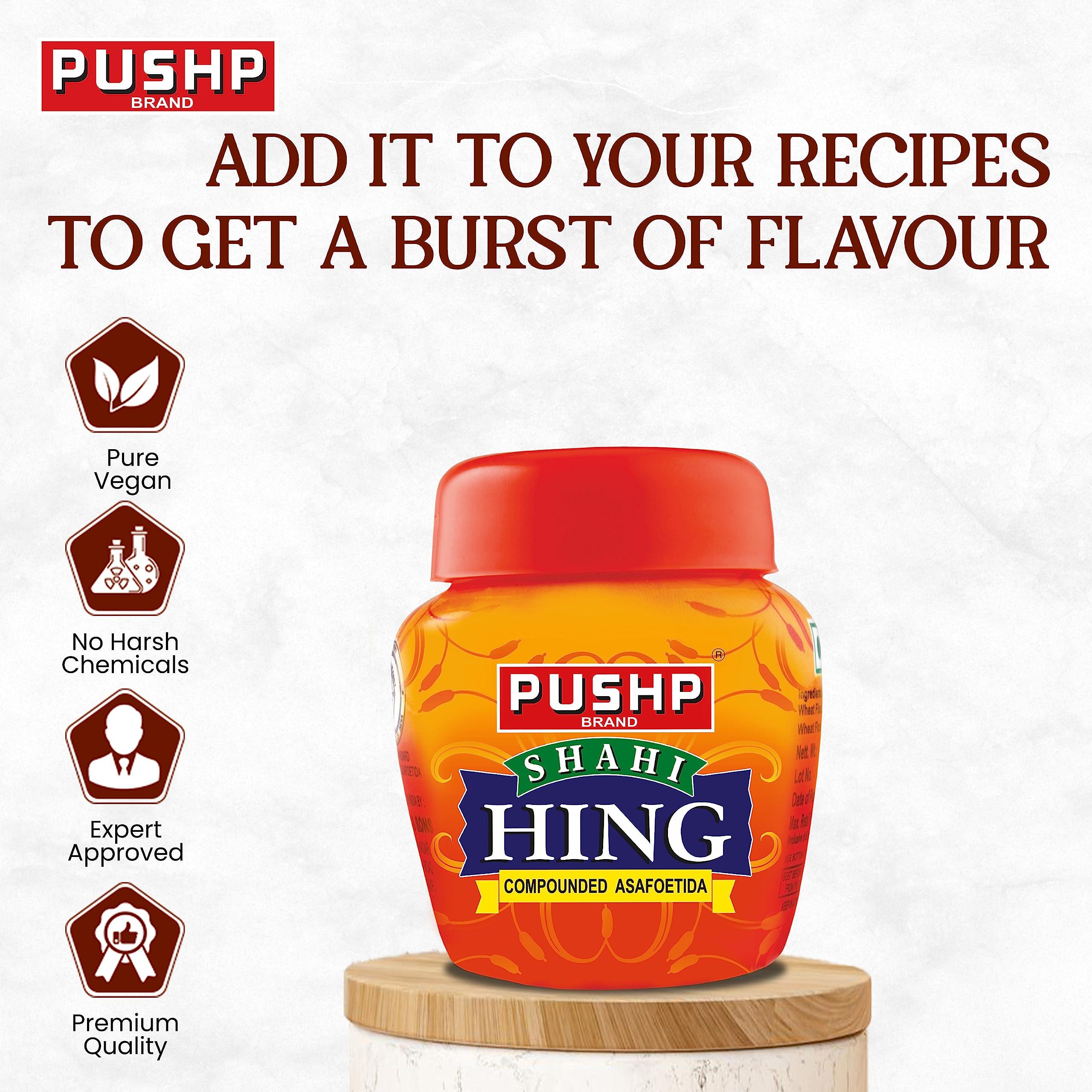 Pushp Brand Pushp Brand Asafoetida Hing Jar Strongest Compounded Pure Hing Powder(20 GM) (Pack of 2)