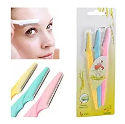 Generic Twinkle Eyebrow Painless Facial Hair Remover Razor for Face, Women and Men (Multicolour)- Pack of 3