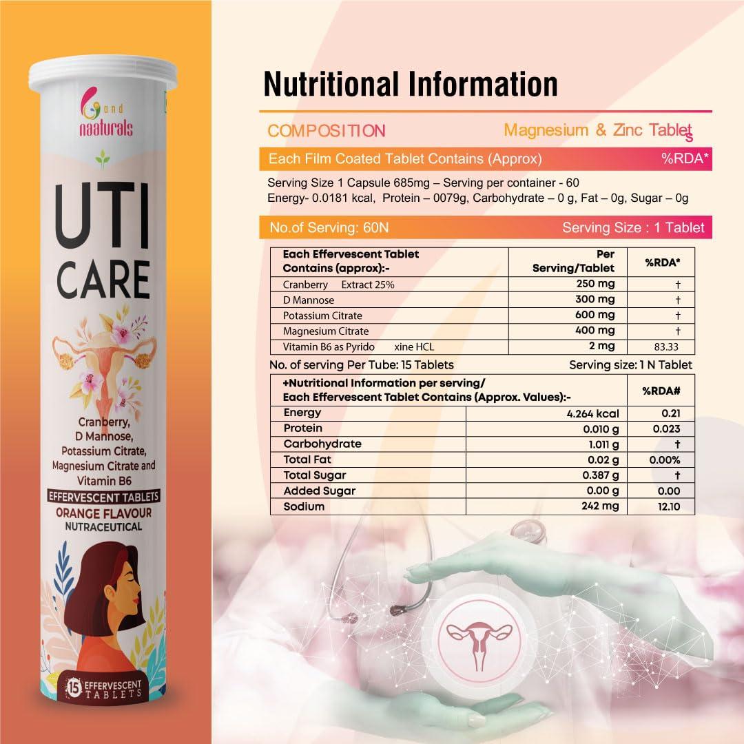 6th and Naaturals UTI-CARE EFFERVESCENT TABLETS by 6TH AND NAATURALS