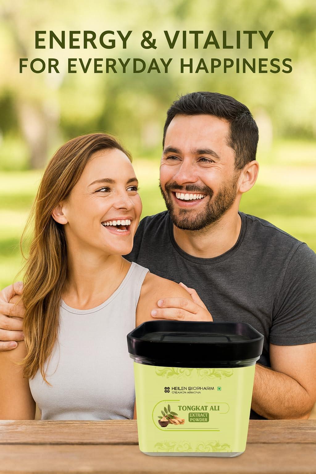 HEILEN BIOPHARM Heilen Biopharm Long Jack Tongkat Ali Root Extract Powder 100:1 TestoPump with 5% Active Eurycomanone For Stamina & Energy Boost - 50 g