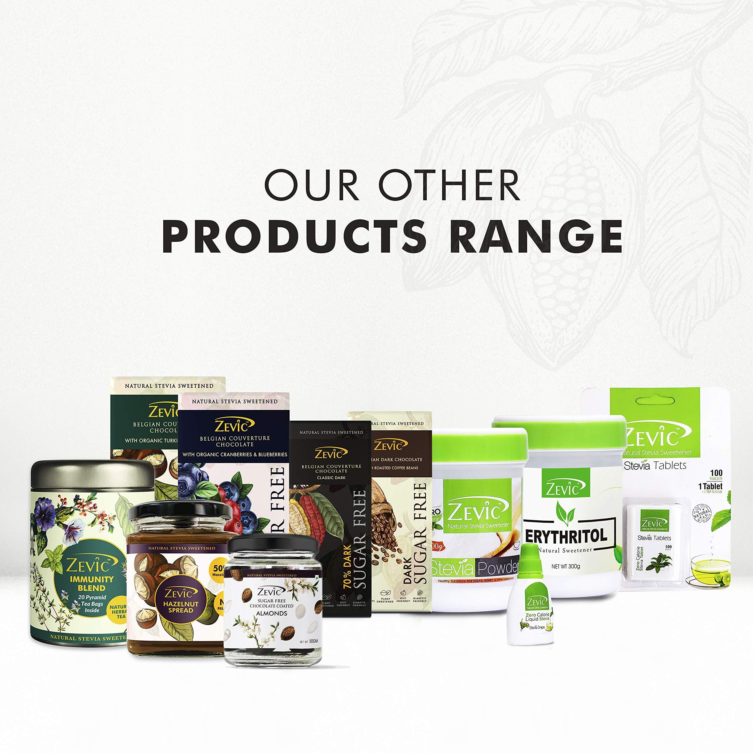 ZEVIC Zevic 100% Sugar Free Natural Stevia Powder | Zero Calories | Vegan | Keto & Diabetic Friendly - 300g