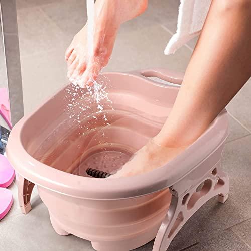 Glaceon Glaceon Foot Soaking Relaxing Massage Bucket, Folding Foot Baths Barrel Blood Circulation Feet Feet Relief Stress,Folding Foot Massager Basin Foot Spa Bath