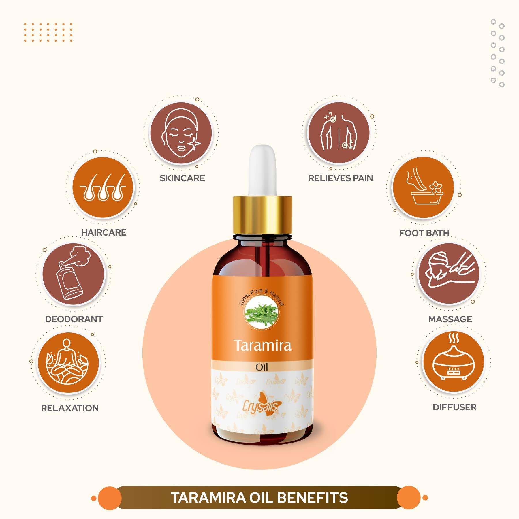 Crysalis Crysalis Taramira (Eruca Vesicaria Ssp. Sativa) Oil |100% Pure & Natural Undiluted Essential Oil Organic Standard /Taramira Oil For Healthy Hair & Skin /Removes Dandruff -50Ml With Dropper