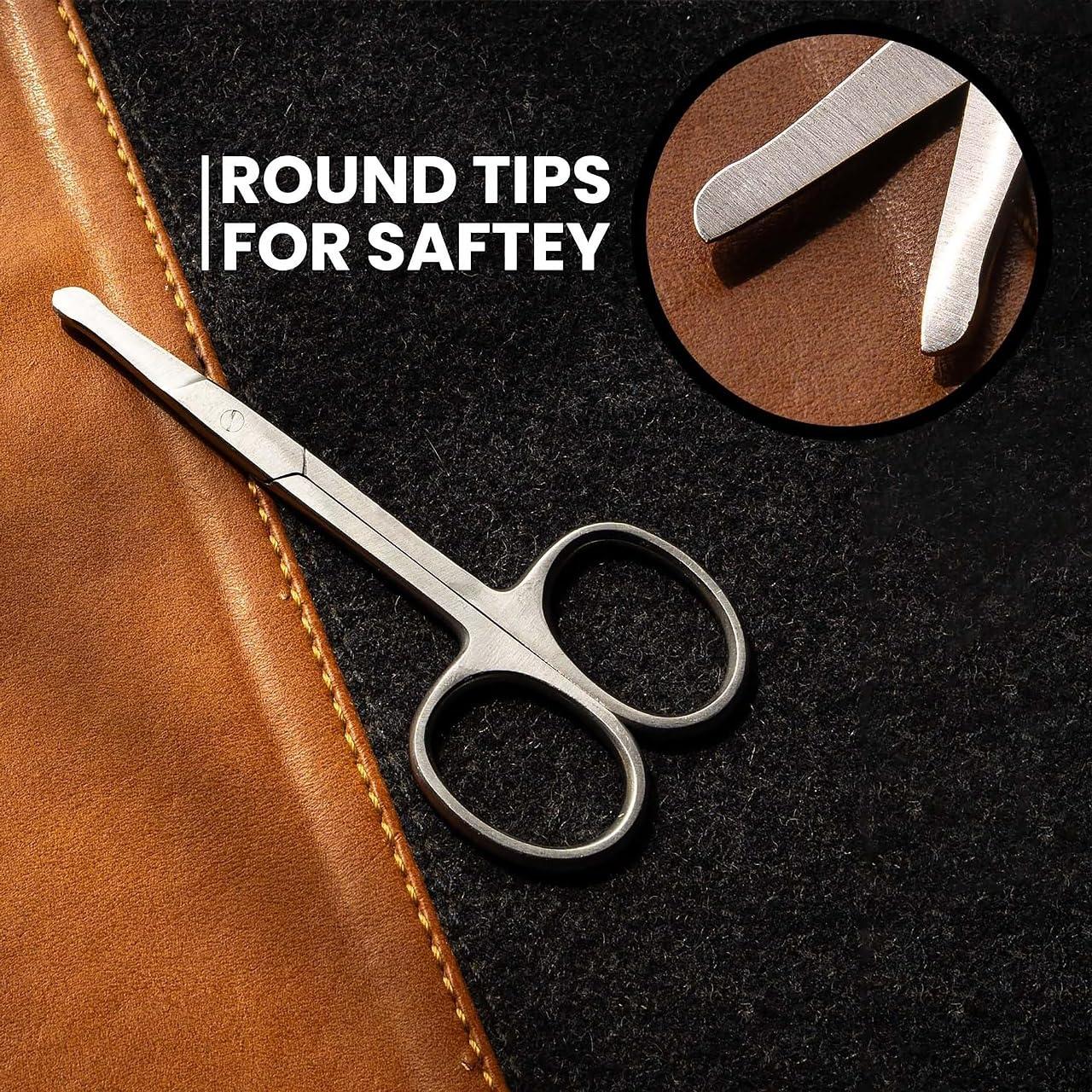 Generic Precision Nasal and Ear Scissor for Grooming - Stainless Steel Nose Hair Trimmer and Ear Hair Removal Tool - Professional Facial Hair Trimming Scissor