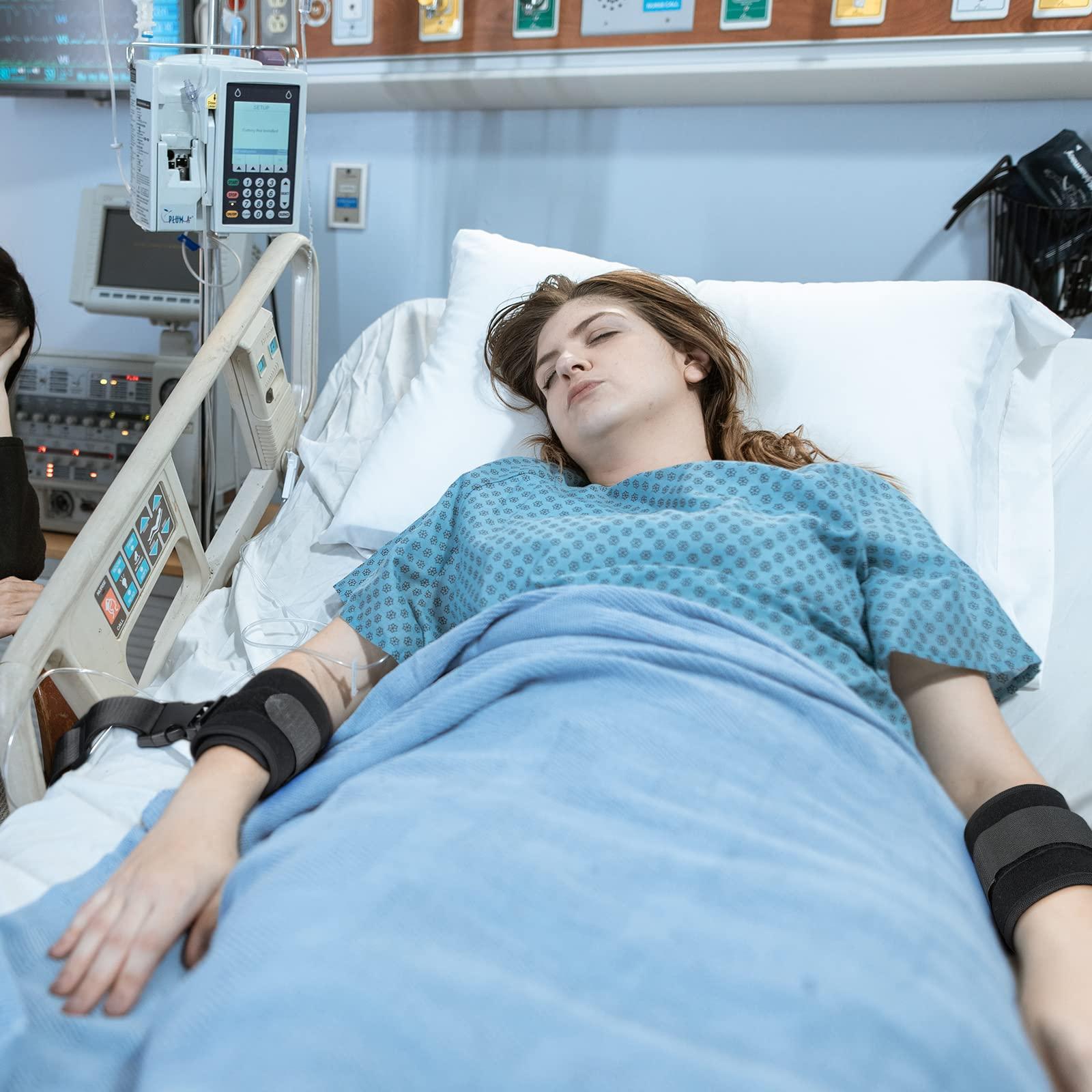 Olpchee Olpchee 1 Pair Medical Restraints Patient Hospital Bed Limb Holders for Hand or Feet Universal Constraints Control Quick Release (for Feet)