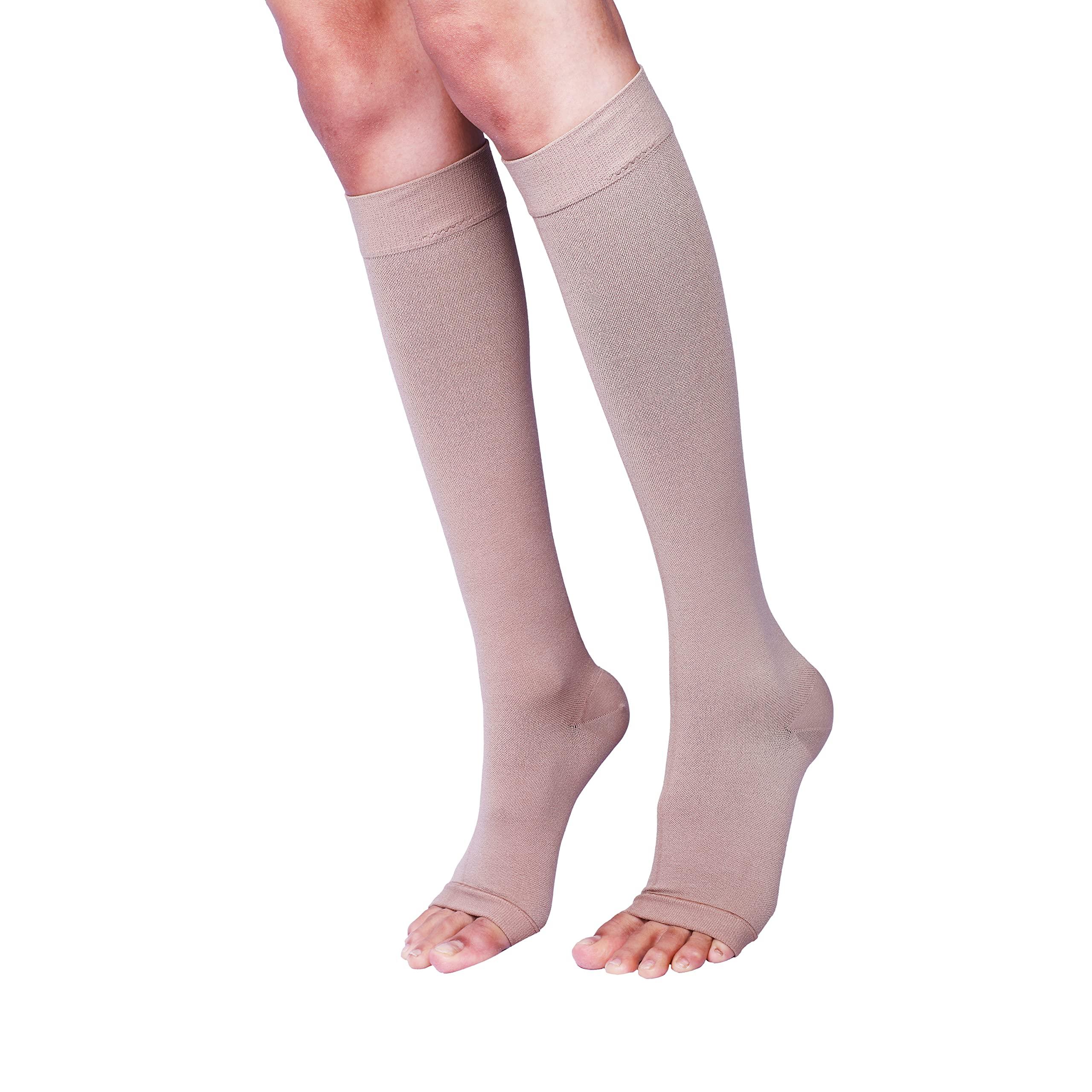 Venoprotek Venoprotek Varicose Veins Compression Stockings Class 2 (23-32 mm Hg) Below Knee, Beige, XX-Large