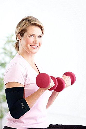Dr. Arthritis Dr. Arthritis Copper Infused Elbow Compression Sleeve + Doctor Written Handbook (Single) (Black, L)