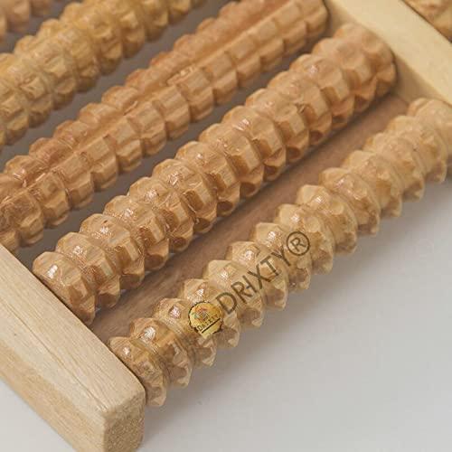 DRIXTY DRIXTY Dual Foot Massager Roller, Wooden Foot Massager for Plantar Fasciitis Pain Relief Heal Spur Deep Tissue Acupressure Foot & Heel Massager