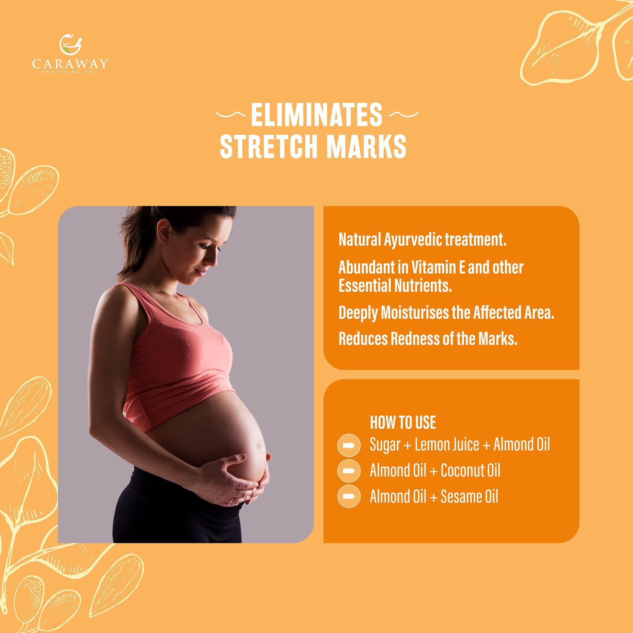 CARAWAY CARAWAY Certified Organic Almond Oil for Face - Cold Pressed Badam Rogan Oil for Baby Massage and Hair Care - Edible Grade - 16 oz / 475 ml