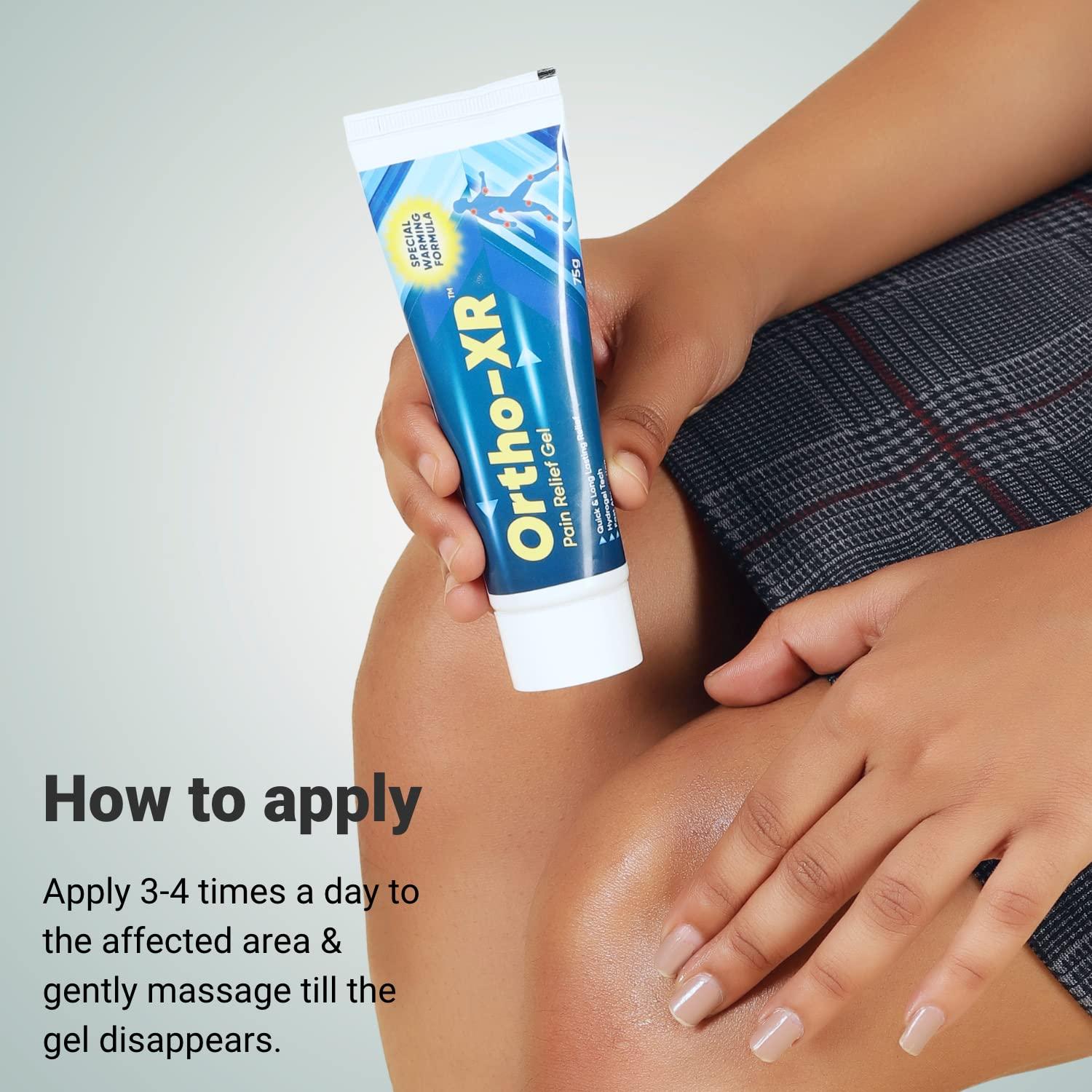 ORTHO-XR Ortho-XR Pain Relief Gel Ointment 75gms (Pack of 3) with Special Warming Formula For Quick & Long Relief, Product For Legs, Body, Back, Joint, Shoulder, Arthritis, Knee & Ankle Pain For Men & Women