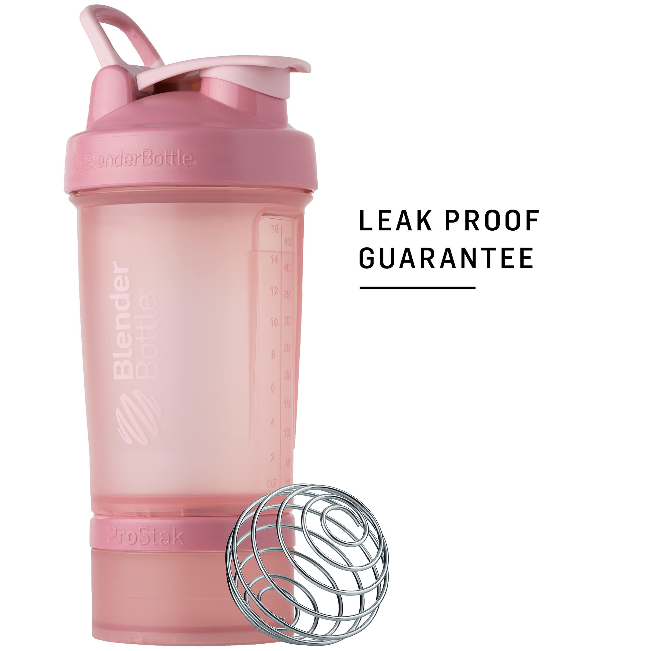 Blender Bottle BlenderBottle Shaker Bottle with Pill Organizer and Storage for Protein Powder, ProStak System, 22-Ounce, Plum