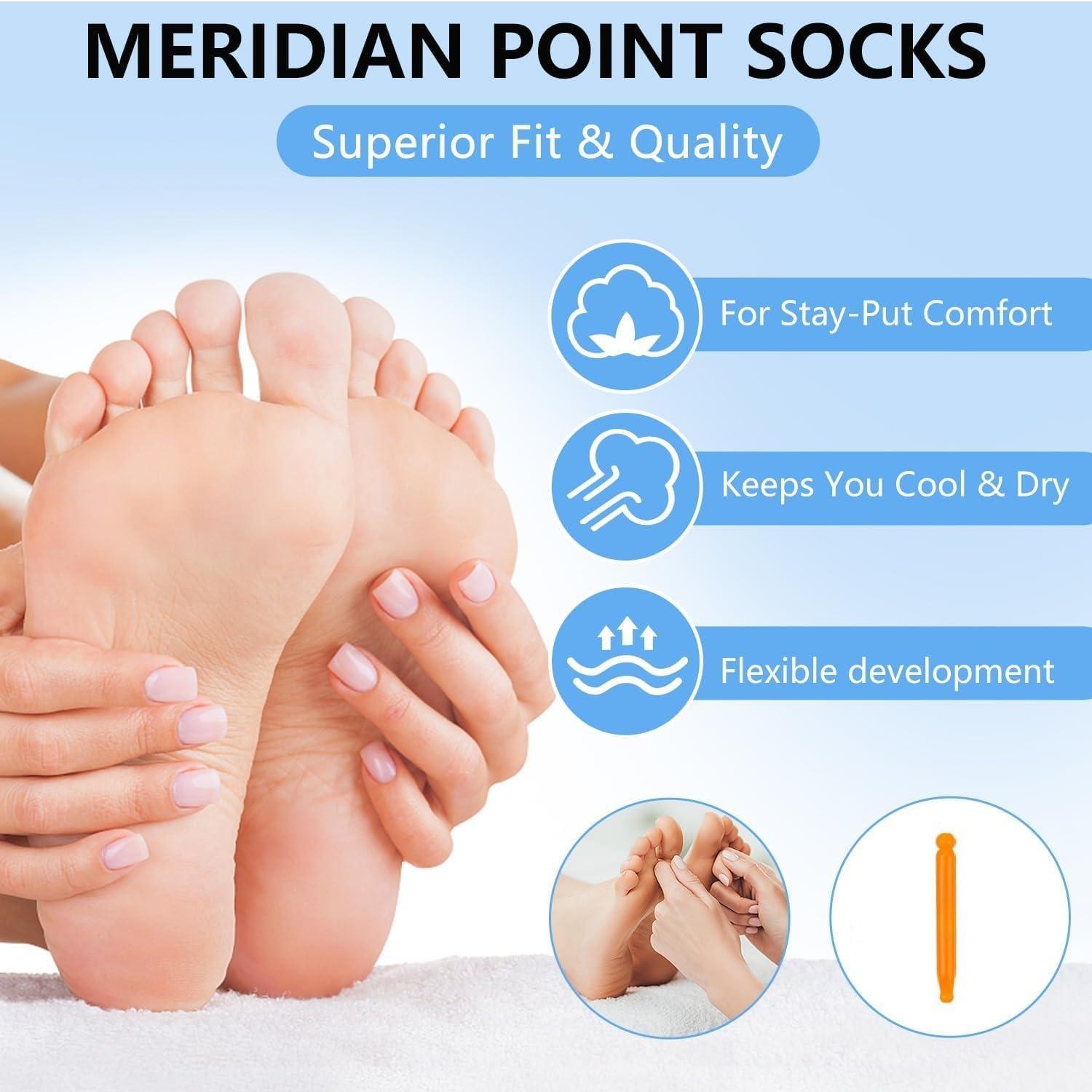 Zorzel Zorzel Foot Reflexology Sock Set with Massage Tool, Acupressure Reflexology Socks Relief Body Stress & Aches, Feet Acupuncture Point Massage Pen Health & Wellness Messager Socks