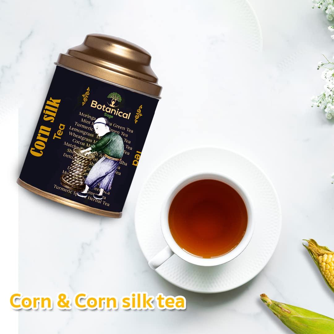 Botanical Sage Botanical Sage- Corn Silk Tea 40g | for Kidney Stones | Liver Cleansing | Bhutte Ke Baal | Maize Hair Tea |Supports Urinary Tract Health | Selected | Luxury Tea