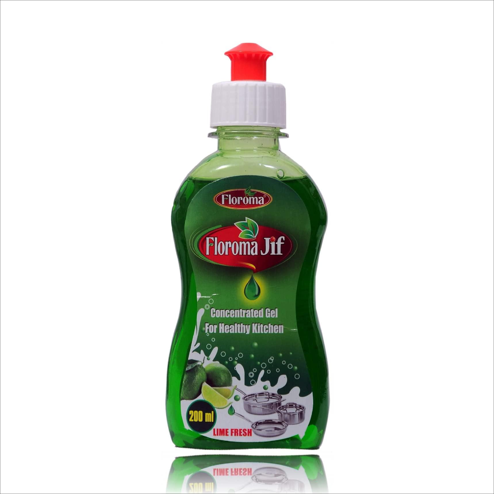FLOROMA LIME FLOROMA JIF Dishwash Liquid (Lime Fresh, 200ml x 2)