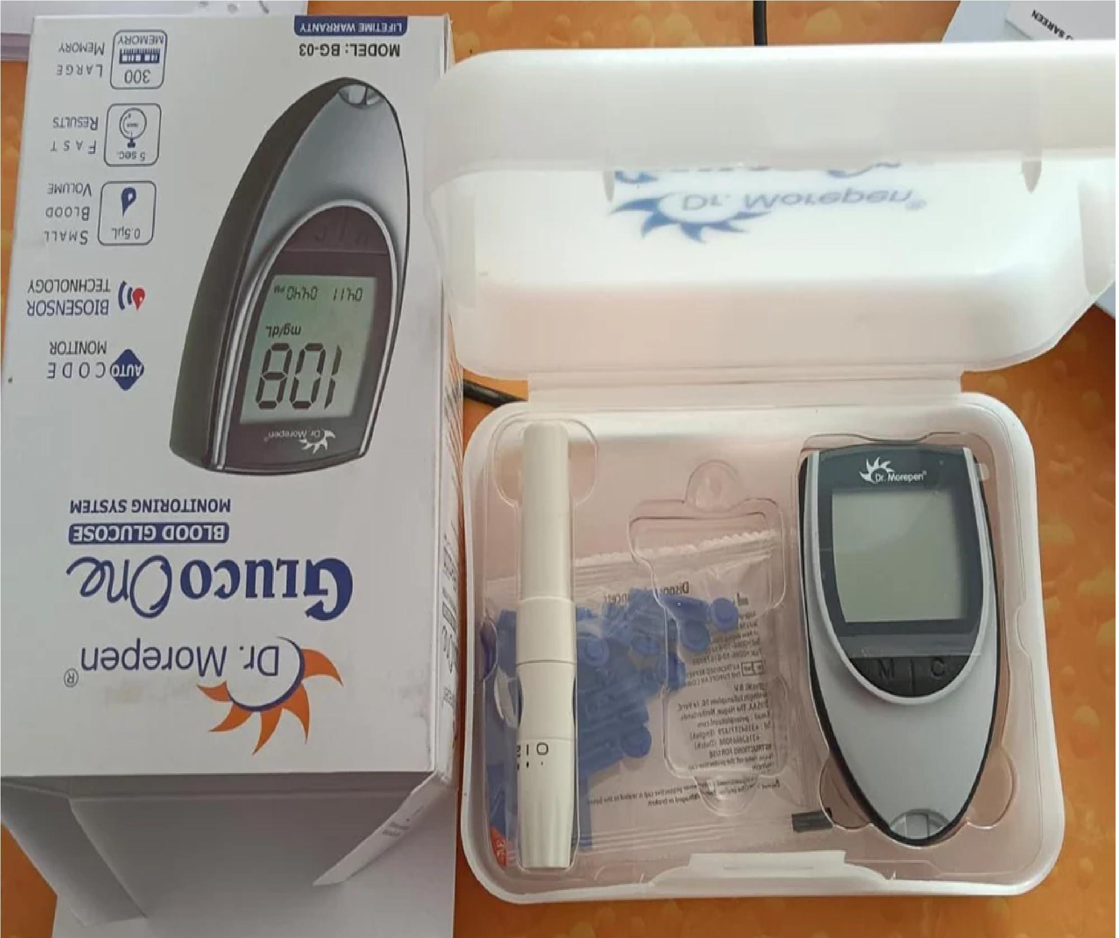 GOXNOR GOXNOR 1 Pcs CR-2032 Lithium Cell And Dr Morepen BG03 Glucometer Lancets 10 Pcs and 1 lancing device only