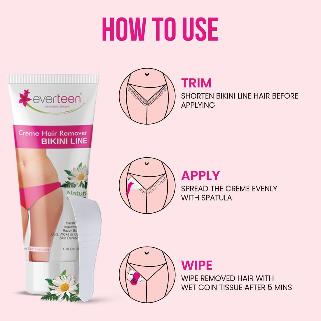 Everteen everteen Bikini Line Hair Remover Creme 3 Pack Combo