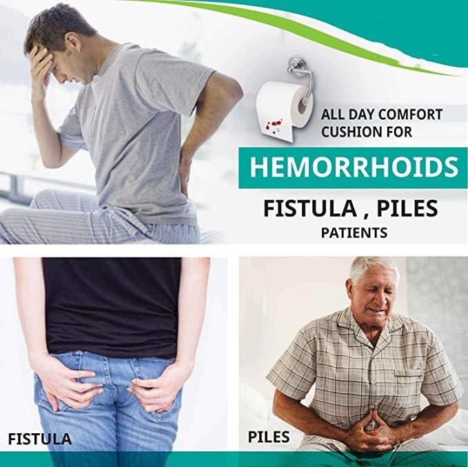 EASEFIT EASEFIT Orthopedic Soft Foam Donut Ring Cushion Pillow for Piles, Hemorrhoids Coccyx Tailbone Fistula Sciatica Post Natal Chair Lumar Pain Relief During Pregnancy, Seat Pillow, Washable, Blue