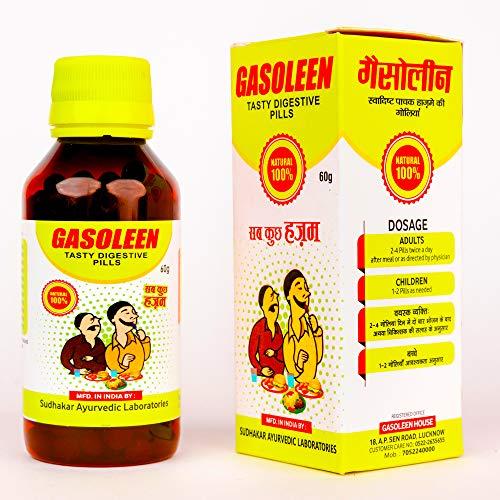 Sudhakar Sudhakar Gasoleen 60 Gms Tasty Digestive Pills Very Useful For Indigestion, Acidity, Gas and Constipation