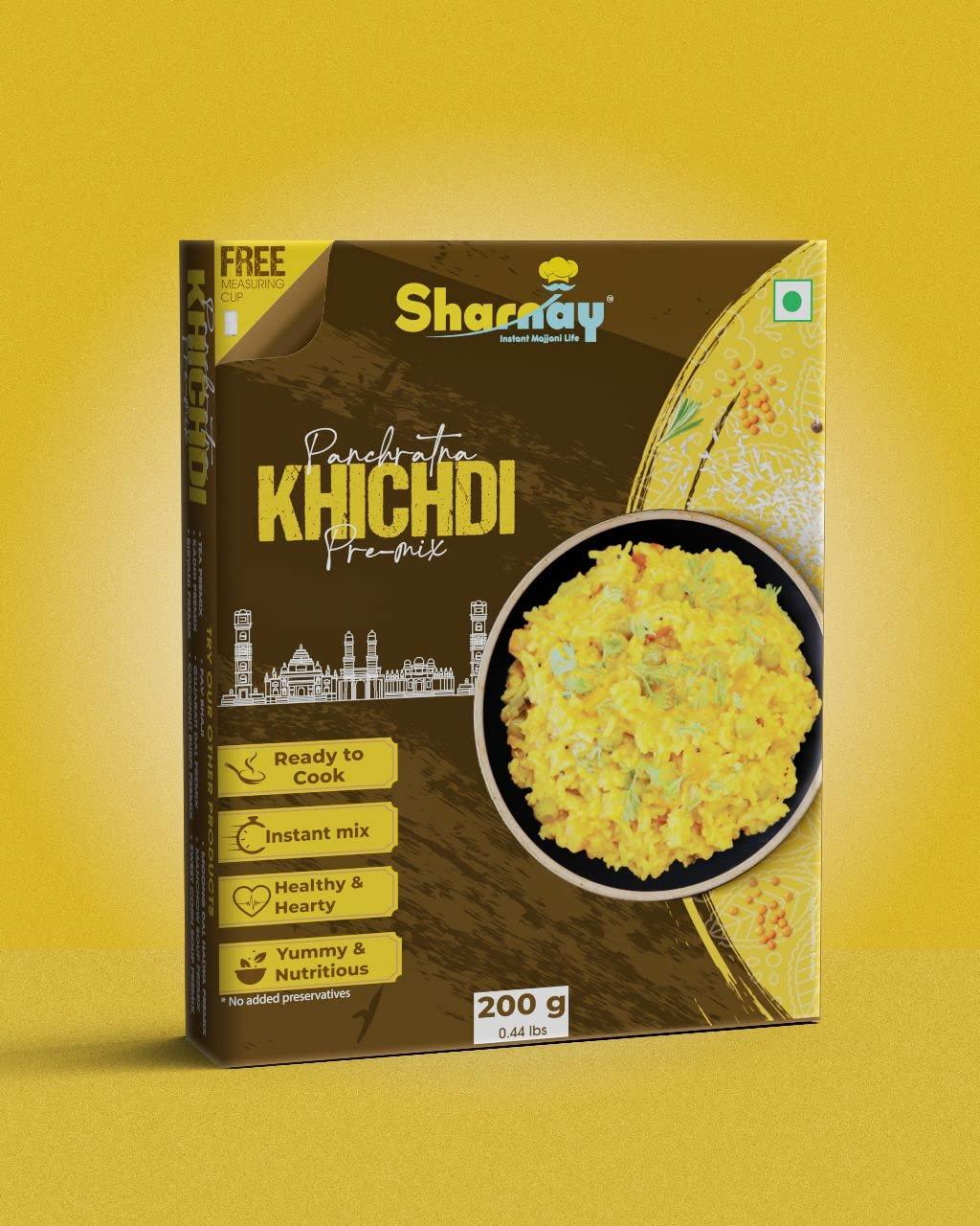 Generic Sharnay Panchtantra Khichadi Premix | Ready to Cook | 2 Serving Per Pack | Cook in 4 Steps - Under Few Mins I Instant Healthy Meal | No preservatives | 200 Gram Each Pack | (Pack of 2)