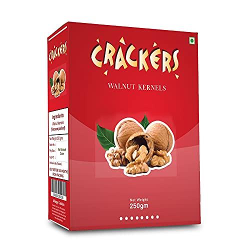 GO Go Crackers Kashmiri Brown Quarters Walnuts Kernels Without Shell, 1 KG (250g x 4)| Walnuts Dry Fruits | Organic Walnuts | Kashmiri Walnuts Kernels for Snacking & Baking