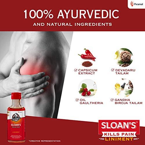Sloan\'s Sloan\'s Liniment | 100% Ayurvedic | Kills Severe Muscle and Joint Pain | Reduces Swelling & Strengthens Muscle and Ligaments | Since 1901 | 71 ml x Pack of 3