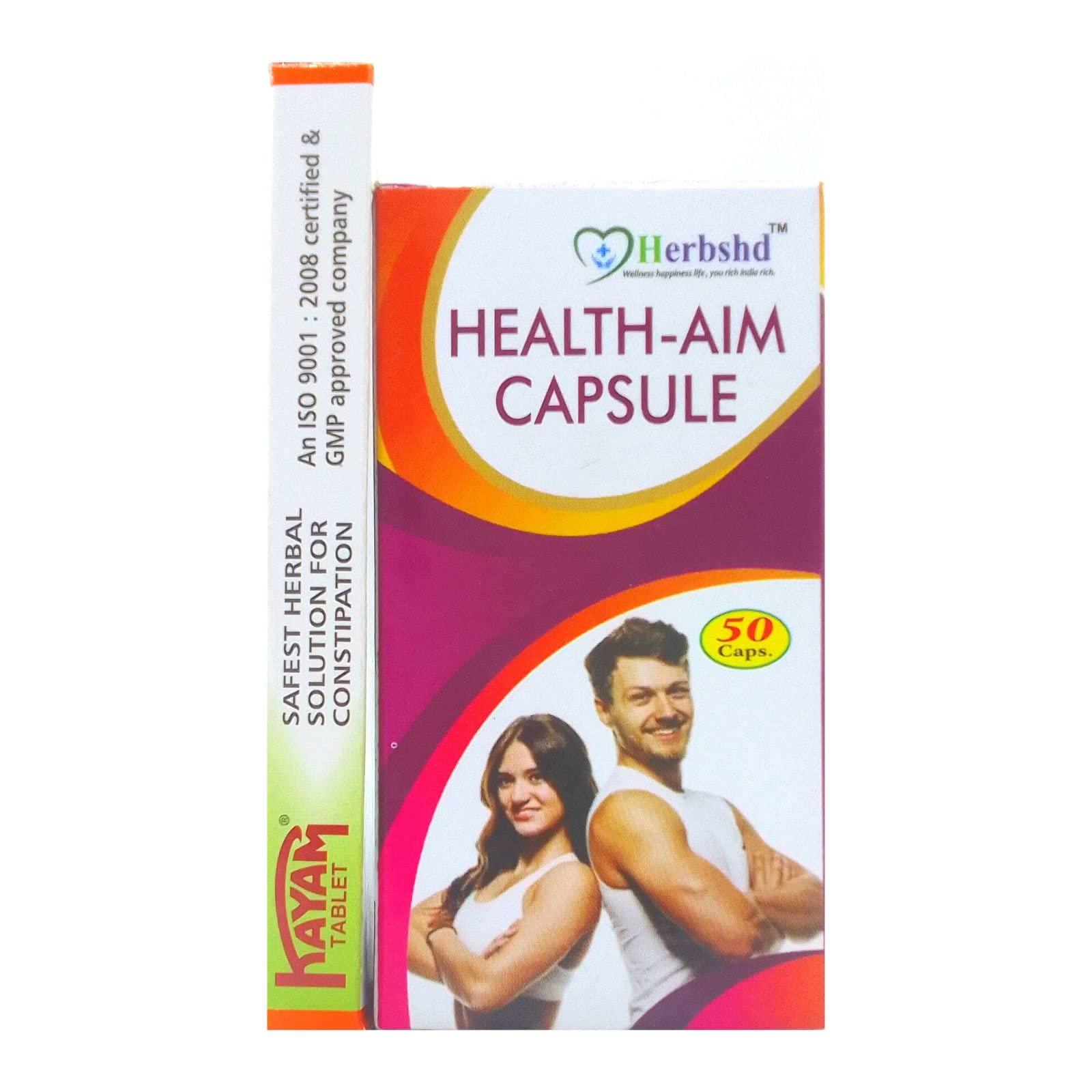 HERBSHD kayam tablet and Health Aim Capsule for Constipation