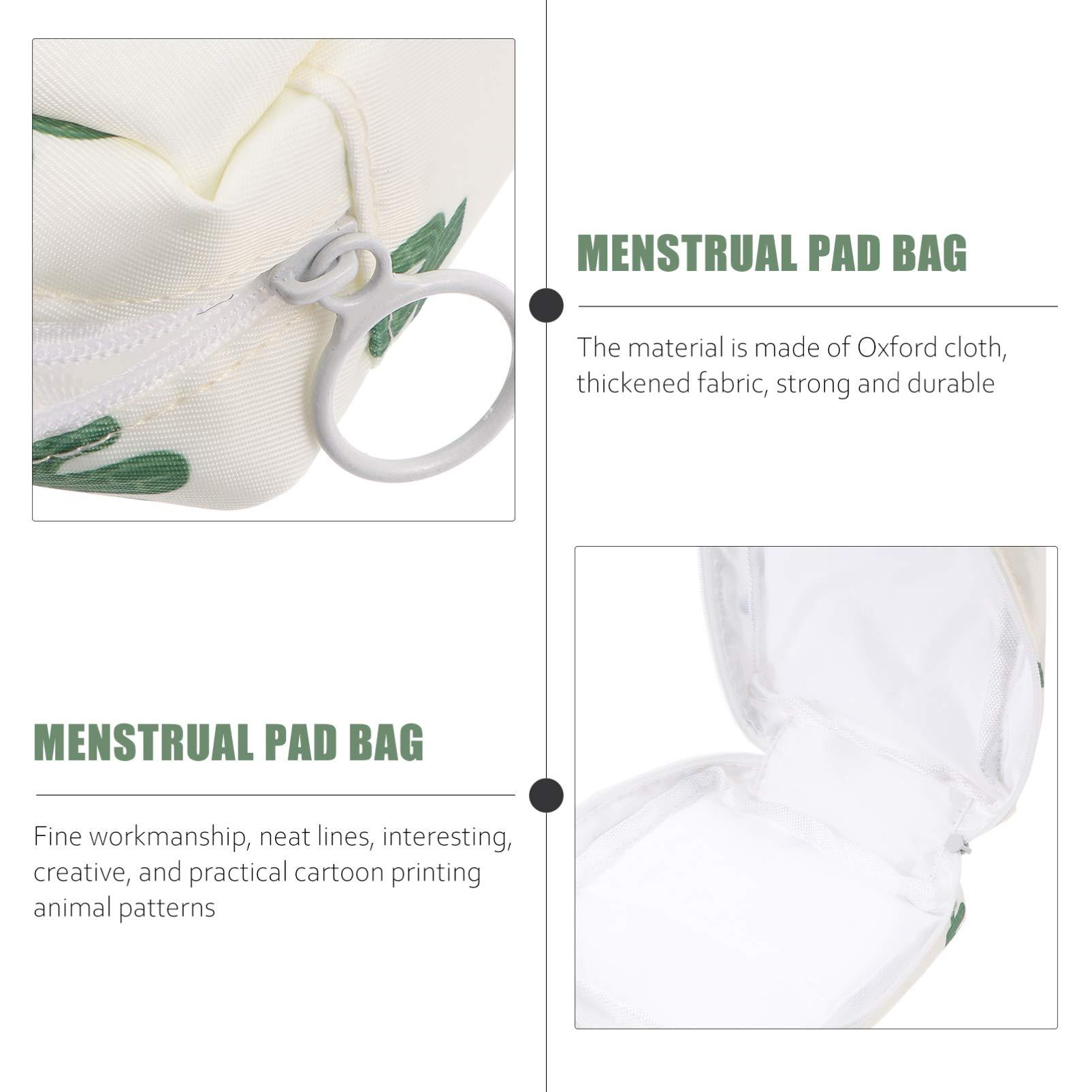 Artibetter ARTIBETTER 2pcs Menstrual Pad Napkins Bag Pouch Nursing Pad Holder Sanitary Napkin Bag Small Zipper Pouch Coin Purse for Women and Girls