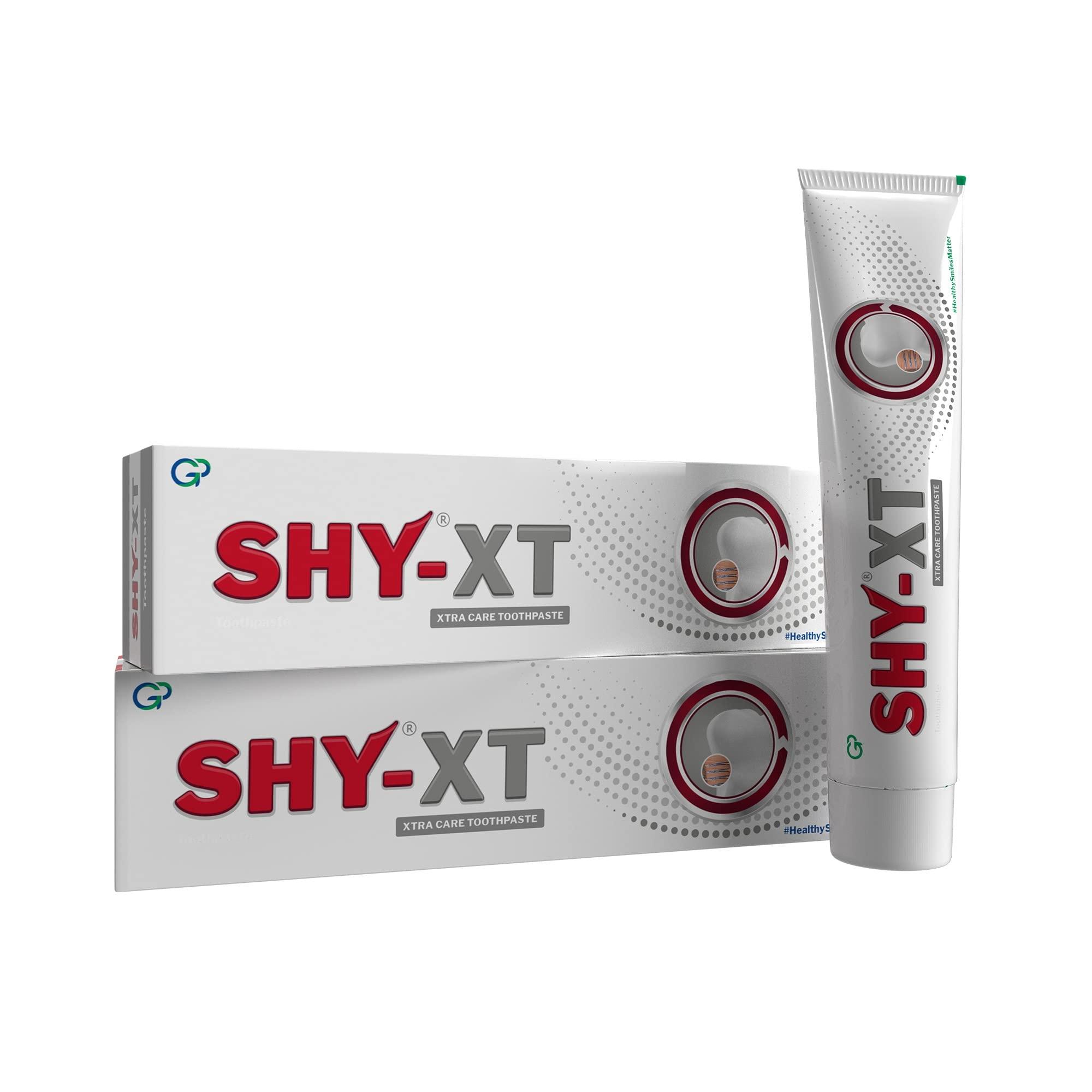 SHY-XT SHY-XT - Xtra Oral Care Toothpaste With Xylitol | Advanced Nano Technology Toothpaste With Unique Benefits | Vegan Friendly (Pack Of 2) 70G Each