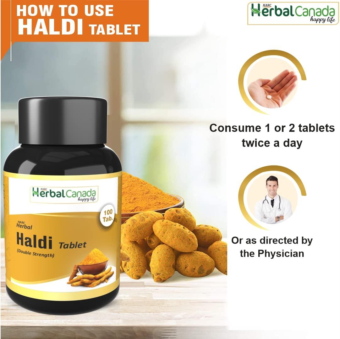 HARC Herbal Canada Harc Herbal Canada Haldi (100 Tablets) + Giloy Ghan Vati (100 Tablets) || Healthy Combo Pack
