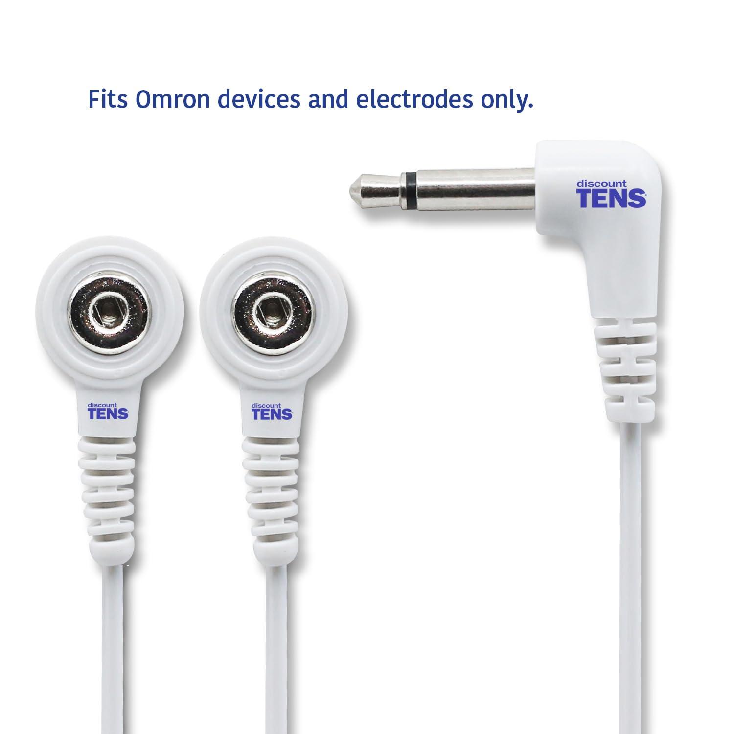 Discount TENS Discount TENS, Omron Compatible Lead Wires. Replacement Lead Wires for Omron Electrotherapy Devices. (PM3030, 2 Snap)