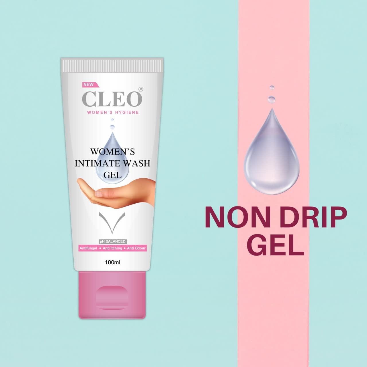 Cleo Cleo Women's Intimate Wash- Non Drip Gel | Hygiene Wash for Women, Easy & Effective Application (100 ml)