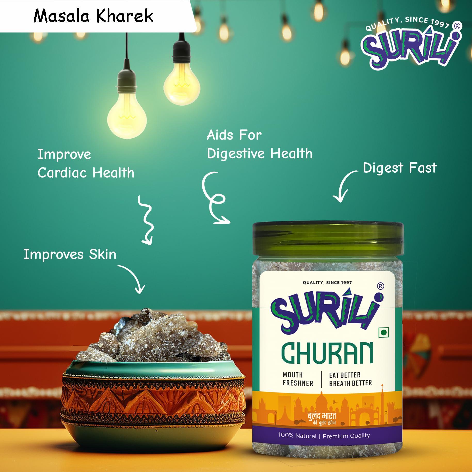 SURILI SURILI Masala Kharek After Meal Mouth Freshener Candy Tin Jar (Pack 250 gram)