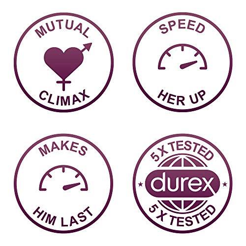 Durex Durex Pleasure Packs - 10 Count (Pack of 4, Extra Thin, Extra Time, Extra Dots, Extra Ribbed) & Durex Mutual Climax Condoms - 10 Count