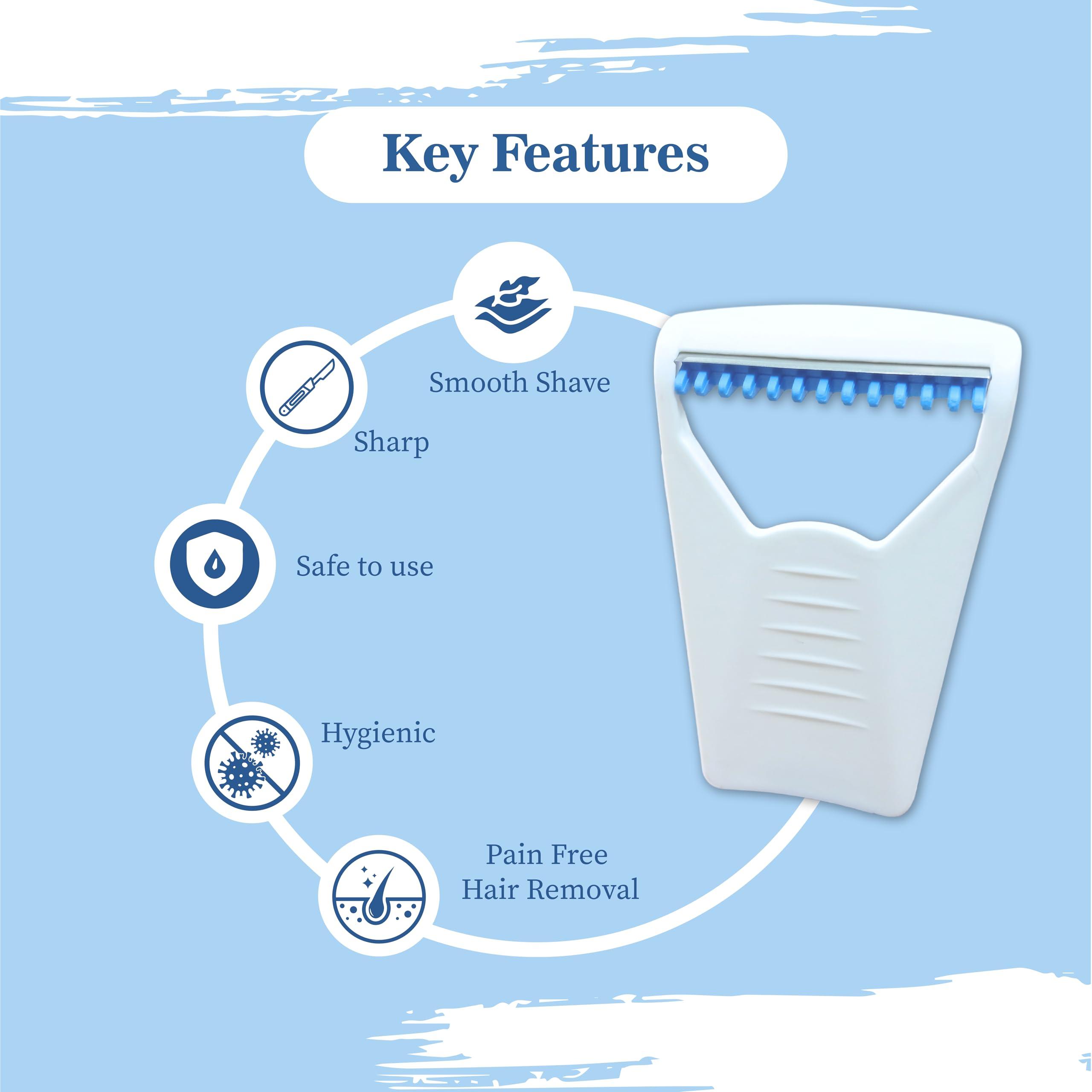 C- Cure Definition of Quality C-Cure Disposable Surgical Skin Blade | Disposable Razor for Safe Body Hair Removal | Surgical Skin and Body Razor For Men & Women | Smooth | Sharp | Safe (Pack of 6)