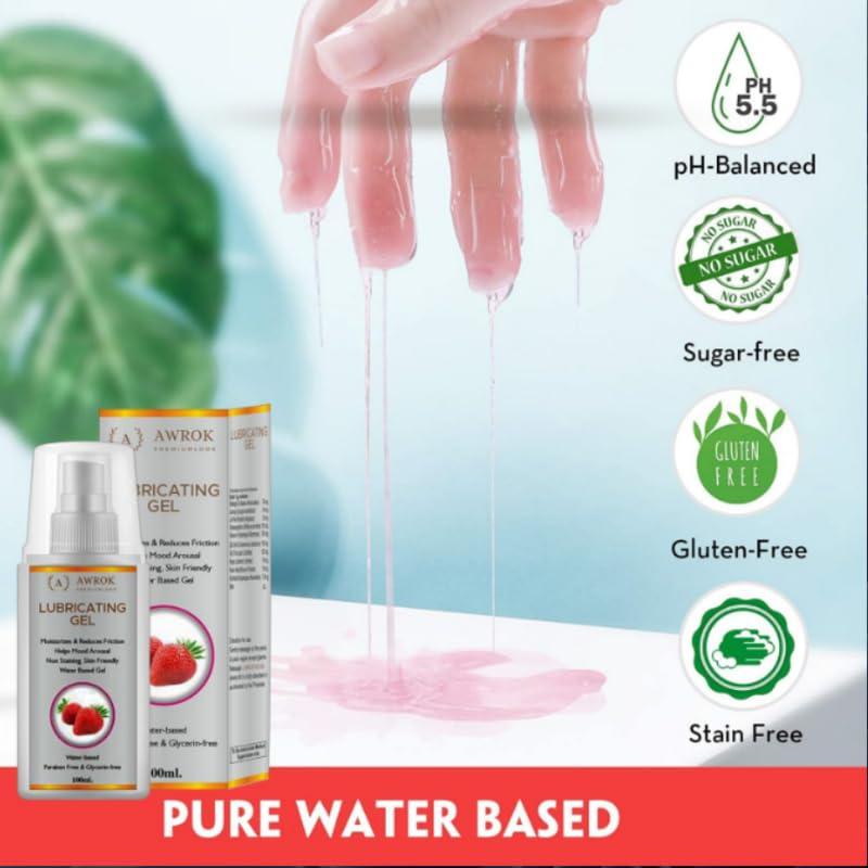 WVHC Organic Natural Personal Lubricant Gel Intimate Sensitive Skin Moisturizer, Non-Sticky And Smooth Experience - 200ML