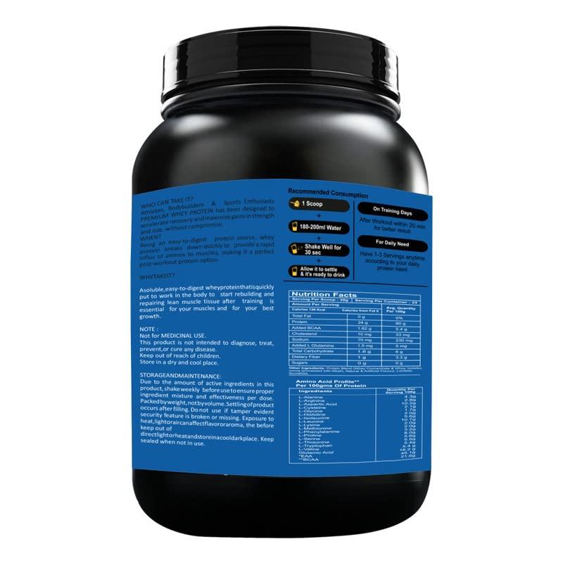Trikut Sport Supplements Extreme Whey Protein 2.2lbs/1kg - 24g Protein Per Serving - Rich Chocolate