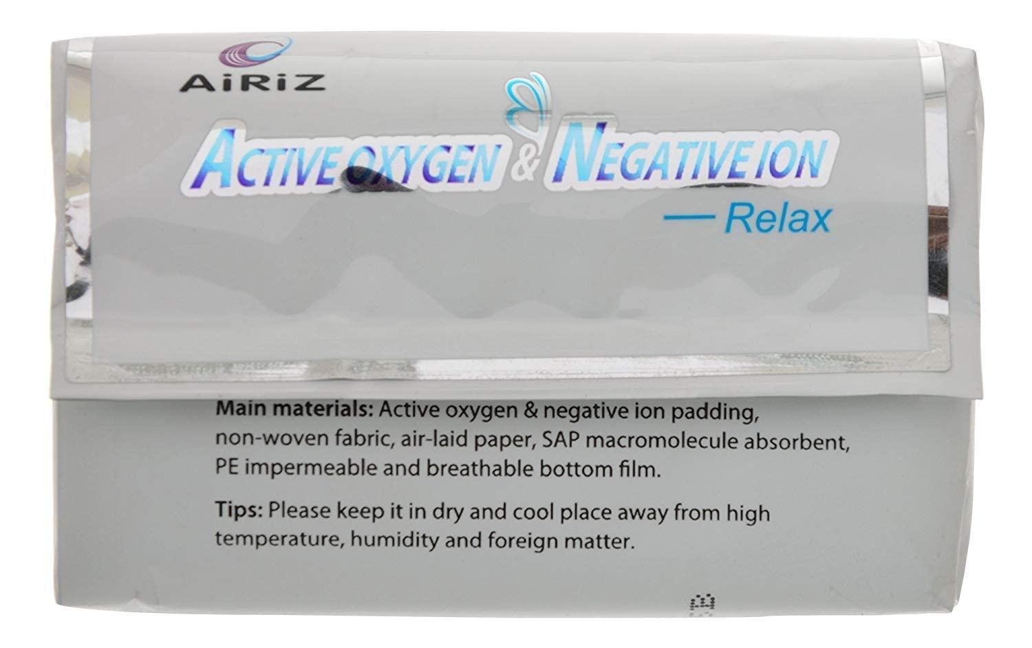 AIRIZ AiRiZ ACTIVE OXYGEN & NEGATIVE ION RELAX SOFT COTTON SANITARY NAPKIN FOR Night USE -(80 Pads in 10 Pack) Sanitary Napkin/Pad