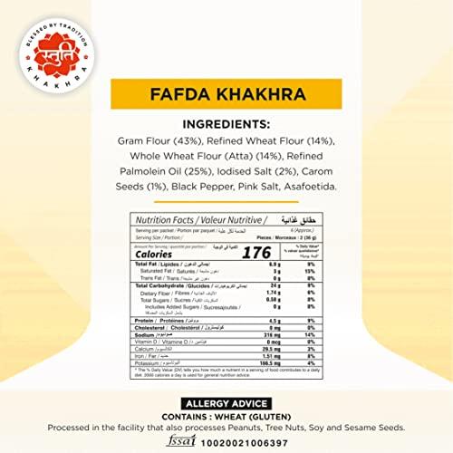 Stuti Stuti Khakhra || - 3 Flavours Combo - (Fafda, Methi Thepla, Masala) - 3 Packs X 200g Each | Pure Whole Wheat | Authentic Gujarati Snack | Traditonal Food