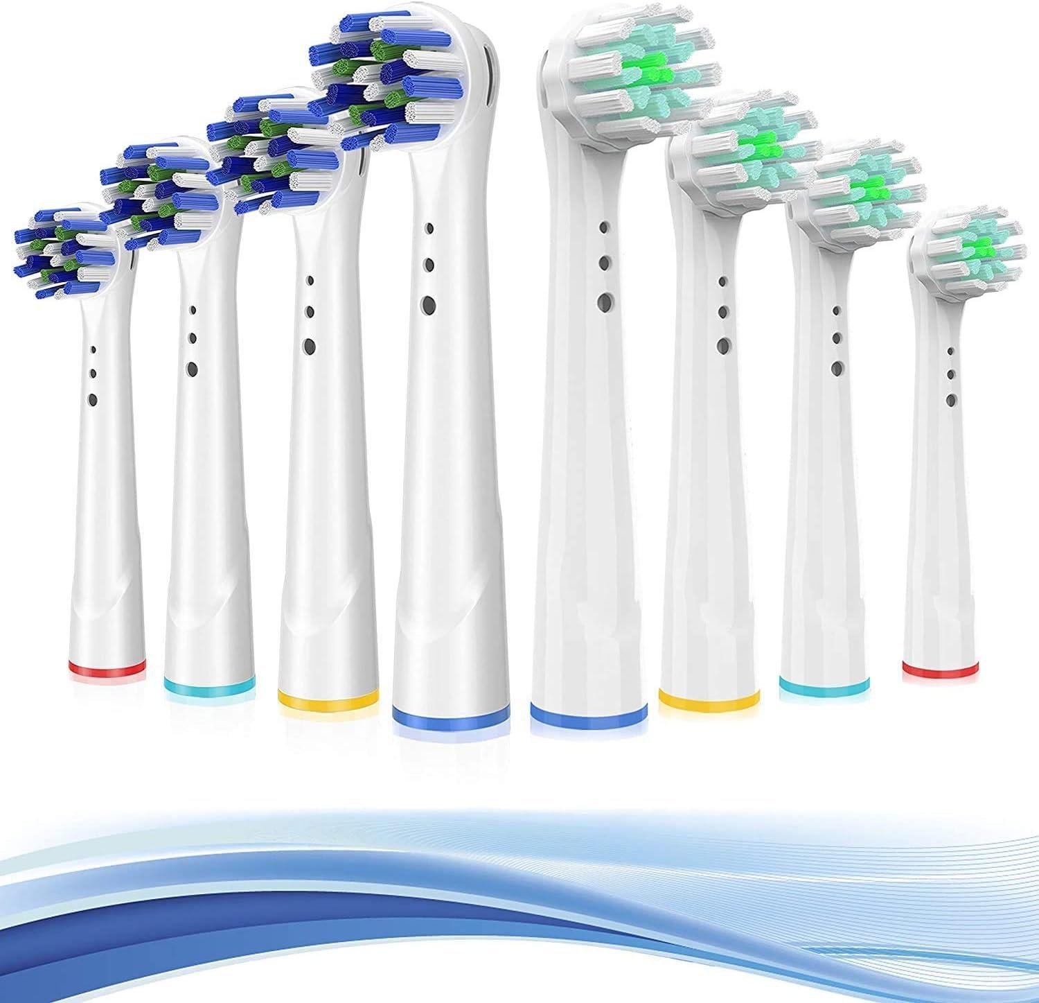 TINGOX Replacement Toothbrush Heads for Oral B Braun, 8 Pack Professional Electric Toothbrush Heads, Precision Clean Brush Heads Refill Compatible With Oral-B 7000/Pro 1000/9600/ 5000/3000/8000 (8pack)