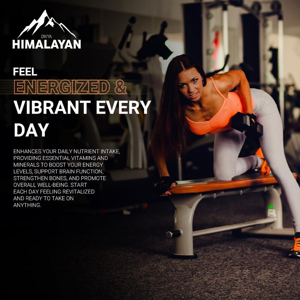 Divya Himalayan Divya Himalayan Multivitamin with Probiotics & Ginseng | 60 Tablets | Energy, Digestive & Immune Support | Whole Food Vitamins