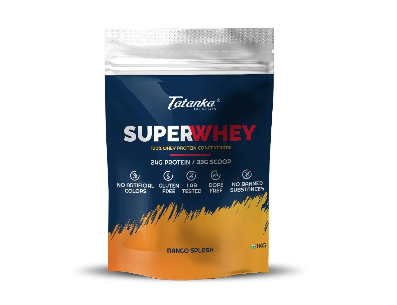 Tatanka Nutrition Tatanka Nutrition Super Whey Protein | 24G Protein | 30 SERVINGS | NATURAL COLOURS |ZERO PRESERVATIVES | 1KG (Real Strawberry)