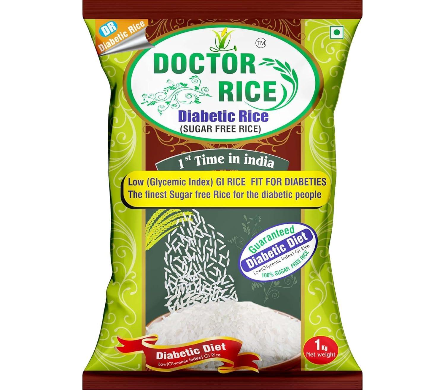 DOCTOR RICE - DIABETIC RICE DOCTOR RICE - DIABETIC RICE - SUGAR FREE RICE - 1kg (PACK OF 6)