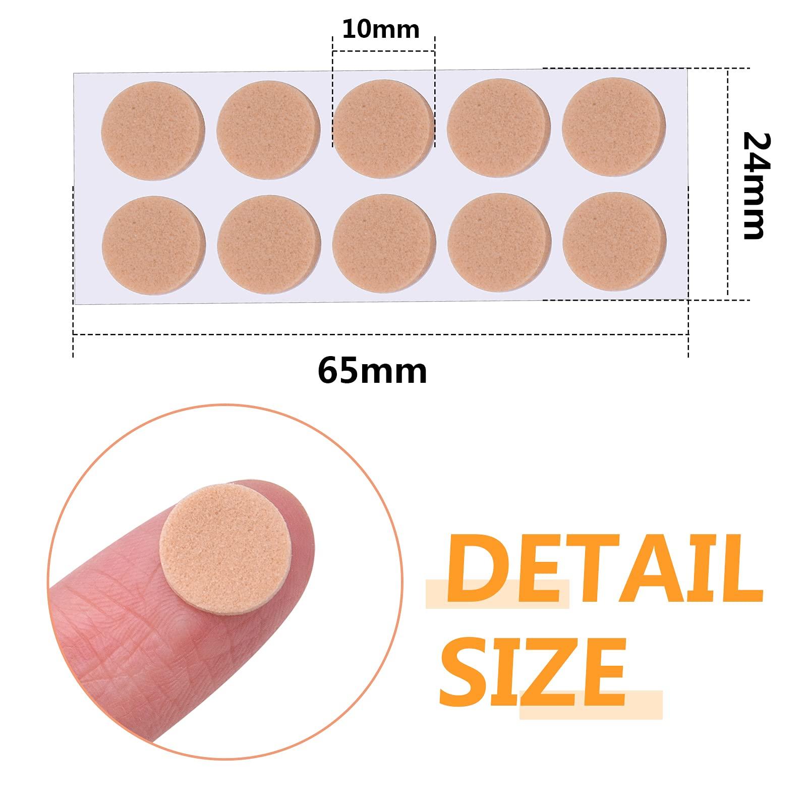 Jdesun 20 Sheets (200pcs) Earring Support Foam Patches Round Earring Lifters for Droopy Heavy Large Earrings Support Pads Waterproof Lifting Patches Ear Lobe Support Backs, Skin Color