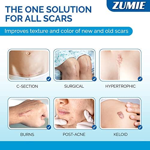 ZUMIE ZUMIE Silicone Scar Removal Sheets Post Surgery & Acne Scars Treatment-2 Month Supply Cica Care Gel Sheets Wound Repair Scar Silicon Soft Long Strips & Sheets (1pcs Scar repair tape)