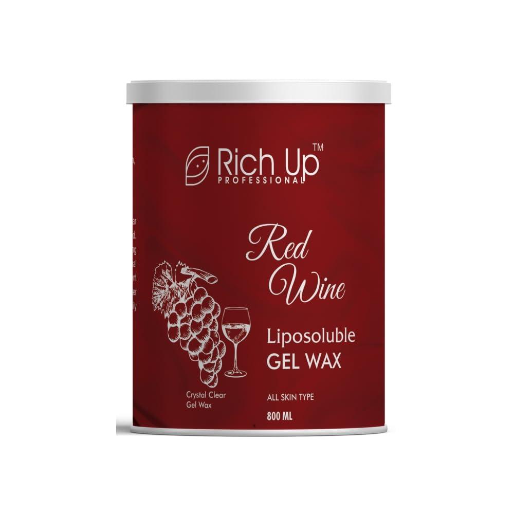 RICH UP PROFESSIONAL RICH UP 800ml Liposoluble wax - Red wine (With 60ml Pre wax gel & 60ml After waxing oil)