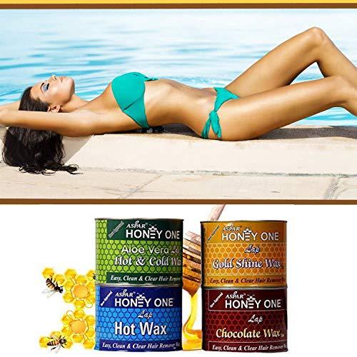 Aspar Aspar® Honey One Aloe Vera Flavoured Hot Wax For Hair Removal for women (600gm)
