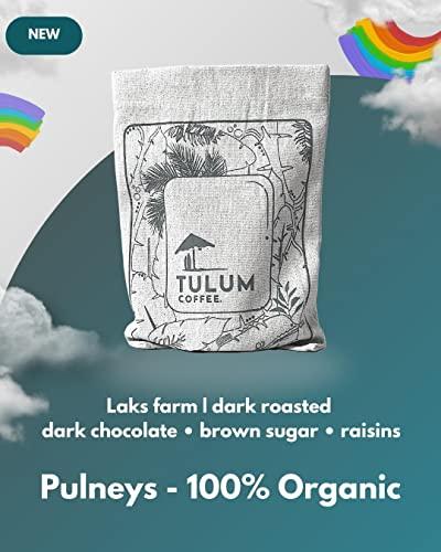 Tulum Coffee Tulum Coffee | Pulneys 100% Organic Coffee. Dark Roast, Fruity notes | Indian Coffee. - 100% Specialty Arabica - Freshly roasted (Cold Brew Grind, 250gms)