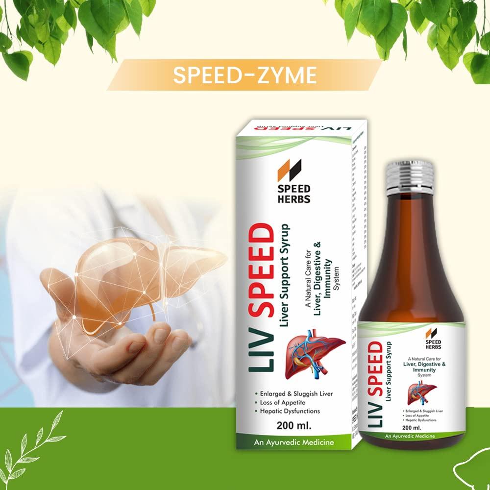Speed Herbs Liv Speed Syrup by Speed Herbs | Liver Syrup Ayurvedic, Ayurvedic Liver Tonic, and Herbal Liver Syrup for Healthy Liver Support